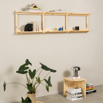 Karup Design - Groove Wandregal, Wide, H 47,5 x 192 cm, Kiefer natur