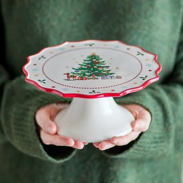 Bloomingville - Naive Kuchenteller, Ø 21 x H 9 cm, rot