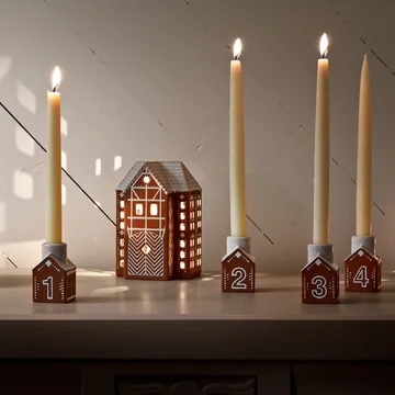 Kähler Design - Gingerbread Adventskerzenständer, braun (4er Set)