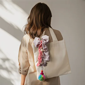 Kay Bojesen - Vogel Schlüsselanhänger, Eiche unbehandelt / gold / Leder natur