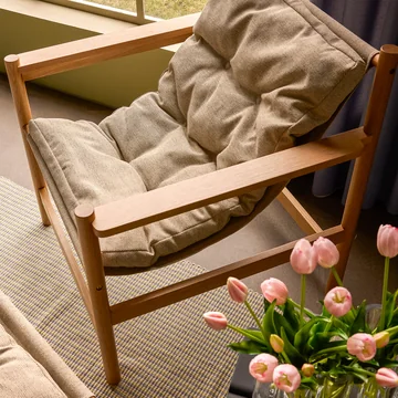 Hübsch Interior - Heritage Loungestuhl Eiche natur / beige