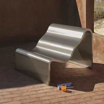 Muuto - Dream View Bank, Stahl, 100 cm