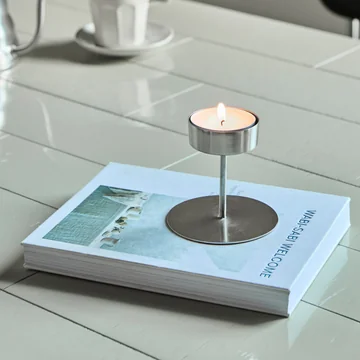 House Doctor - Anit Teelichthalter, Ø 10 x H 10,5 cm, silber