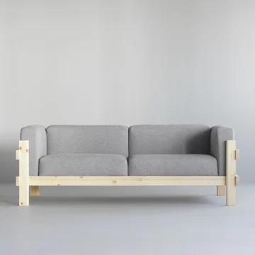 Normann Copenhagen - Kube 3-Sitzer Sofa, Kiefer / Remix 134
