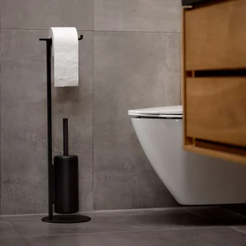 Zone Denmark - Toilettenbutler mit Bürste Rim, 74 cm, schwarz