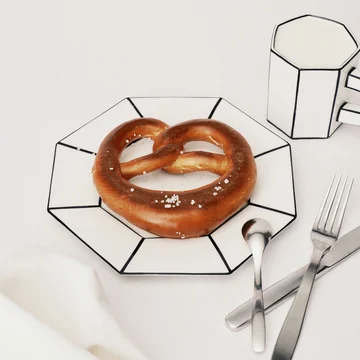 Serax - Carte Blanche Dessert Teller, weiß / schwarz
