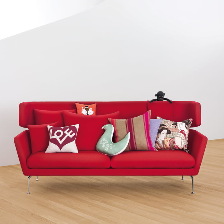 Suita Sofa 3-Sitzer mit Graphic Print Pillow - Love von Vitra