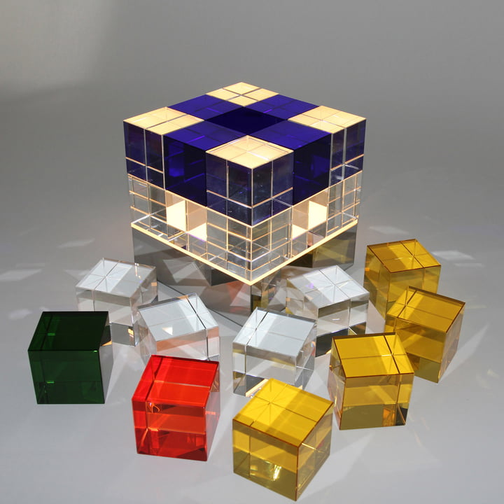 Tecnolumen - Cube Light, klar, blau - einzelne Würfel