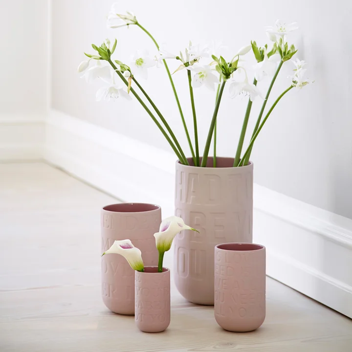 Love Song Blumenvase in zartem Rosa