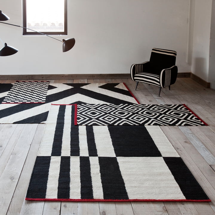 Mélange Teppiche Pattern, Stripes und Zoom
