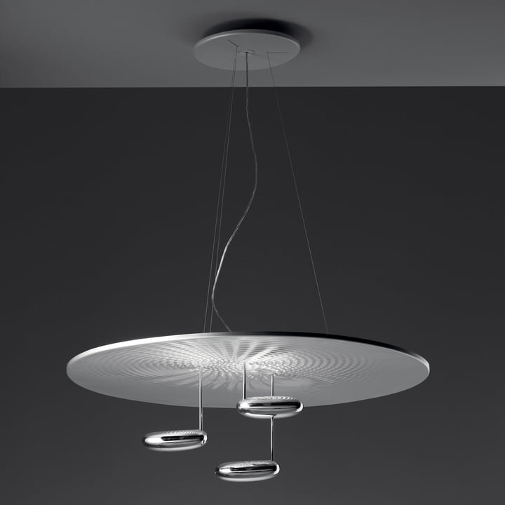 Artemide - Droplet Soffitto LED Deckenleuchte, Chrom / aluminiumgrau
