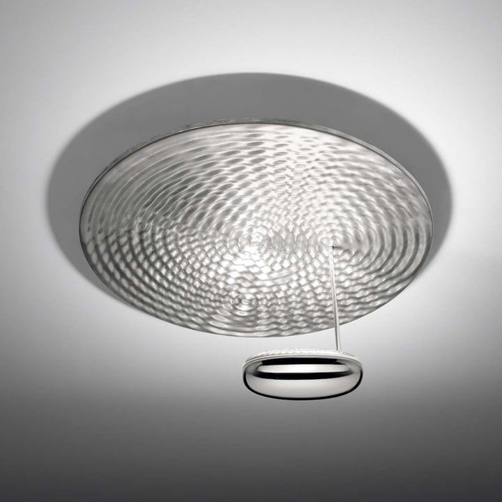 Artemide - Droplet Soffitto LED Deckenleuchte, Chrom / aluminiumgrau