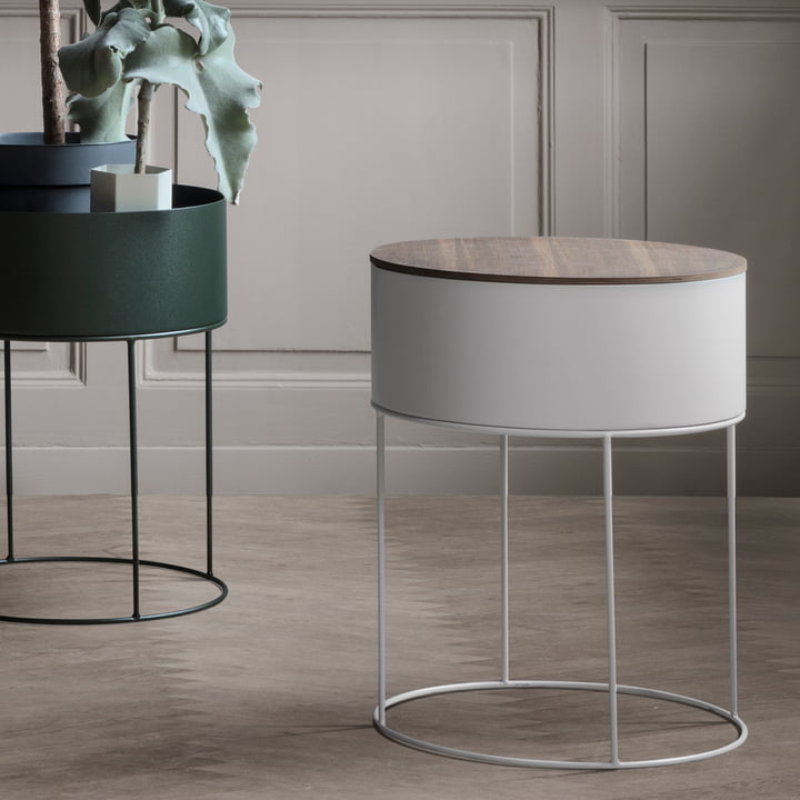 Plant Box rund mit Wire Basket Top Small von Ferm Living