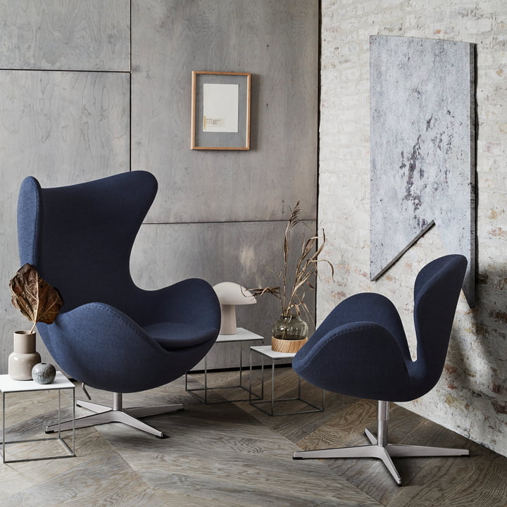 Egg Chair und Schwan Sessel von Fritz Hansen