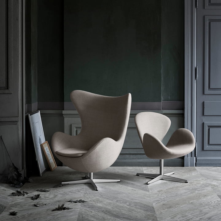 Egg Chair und Schwan Sessel von Fritz Hansen