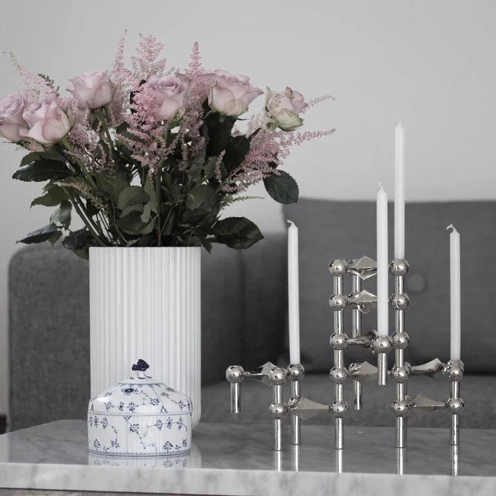 Kerzenhalter und Kerzen von Stoff Nagel