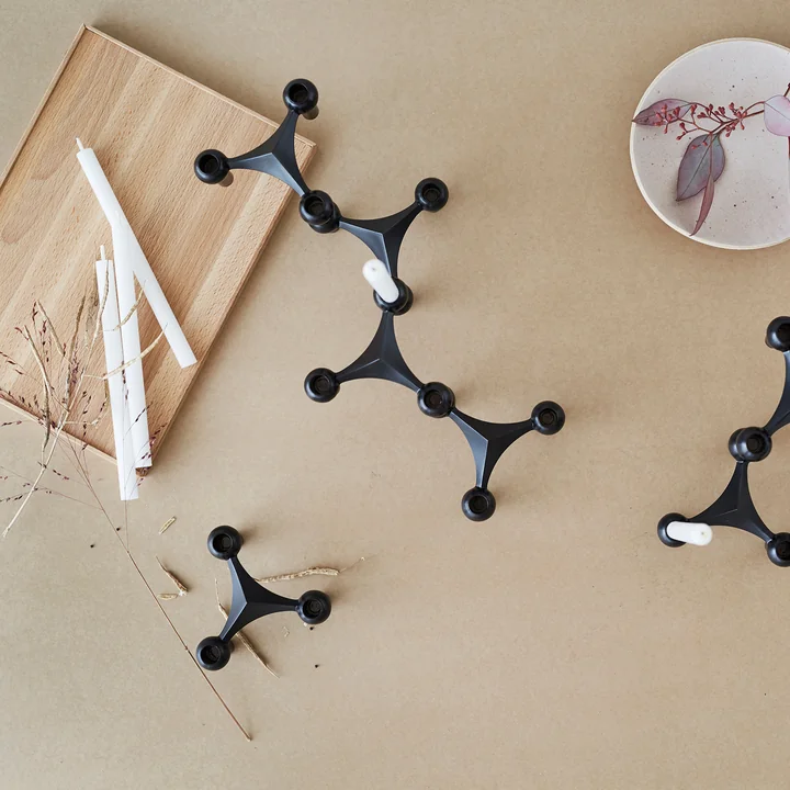 Kerzenhalter und Kerzen von Stoff Nagel