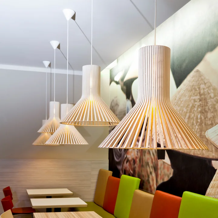 Puncto 4203 Pendelleuchte Ø 45 x H 40 cm von Secto in weiß