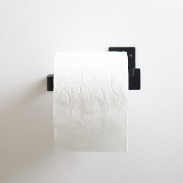 Toilettenpapier-Halter von Nichba Design in schwarz