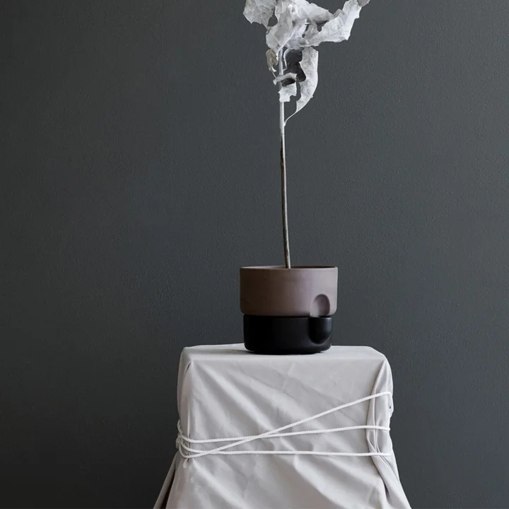 Oasis Pflanztopf, Ø 15 cm schwarz von Northern mit Pflanze