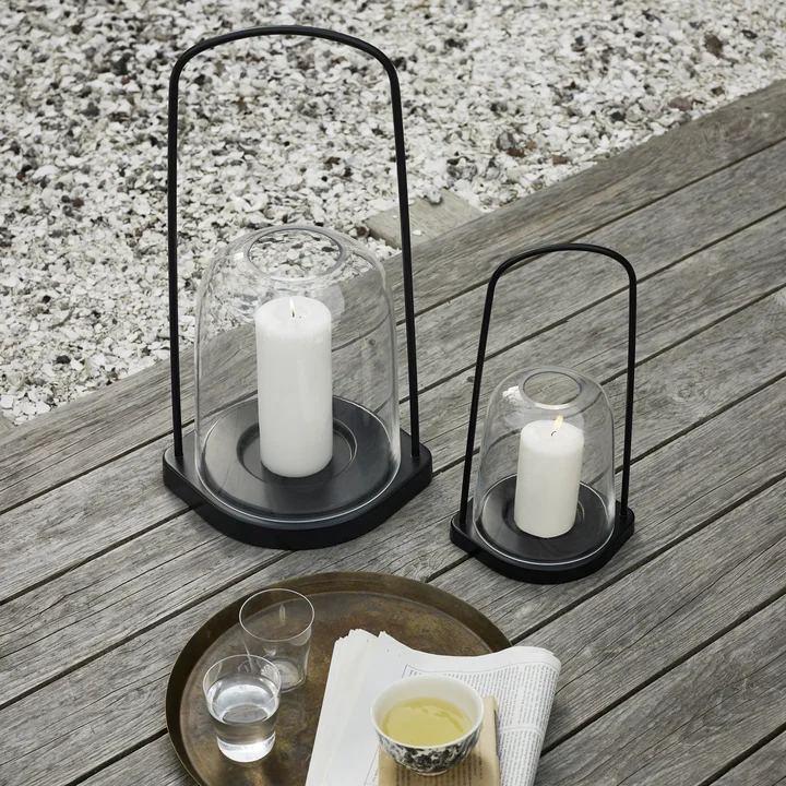 Bell Windlichter von Skagerak in anthrazit