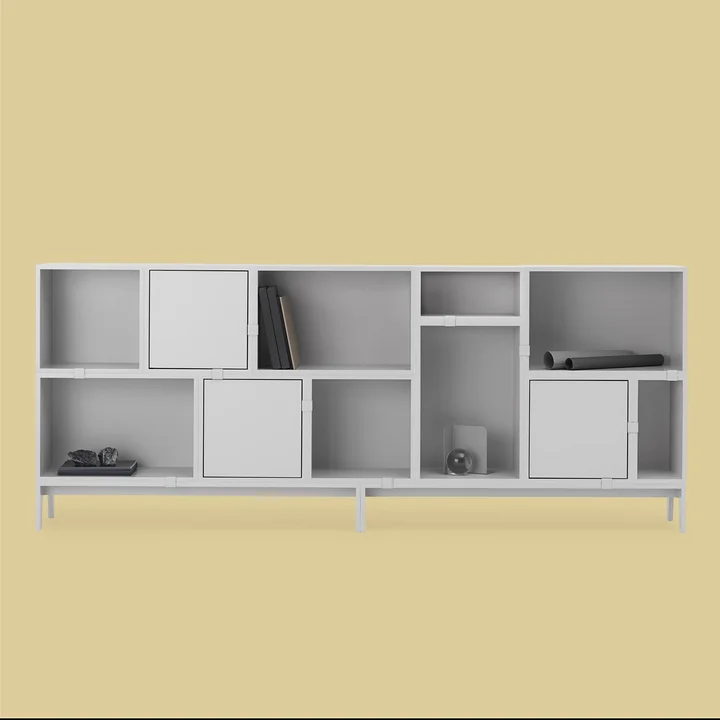 Stacked Regalsystem in hellgrau von Muuto