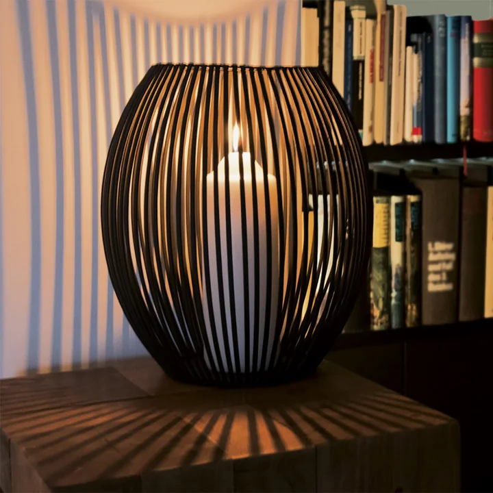 Louisiana Windlicht S, schwarz von Philippi