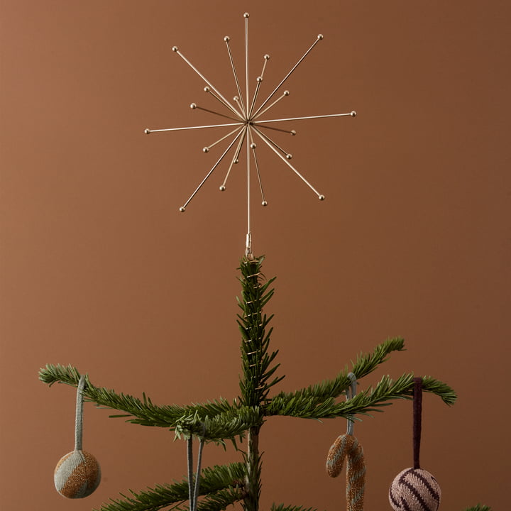 Christbaumspitze Stern, Messing von OYOY auf dem Baum