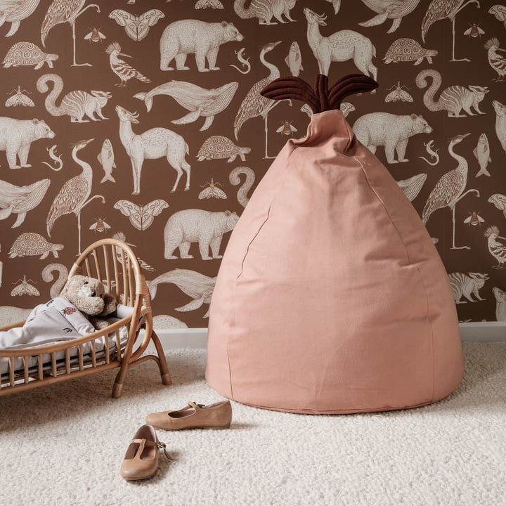 Birne Sitzsack von ferm Living in dusty rose