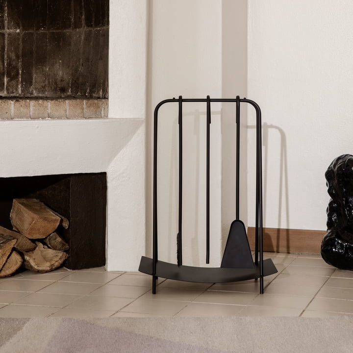 Port Kaminbesteck von Ferm Living in schwarz