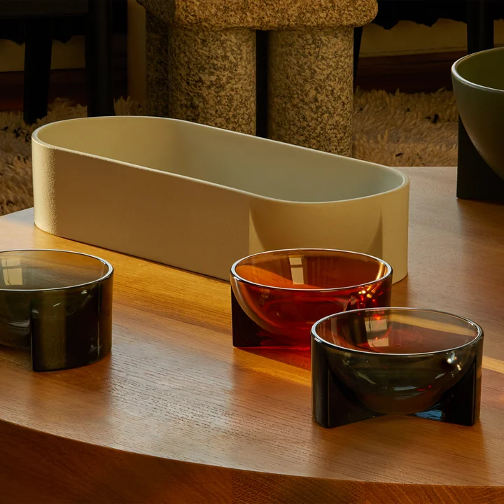 Kuru Schalen von Iittala aus Glas und Keramik