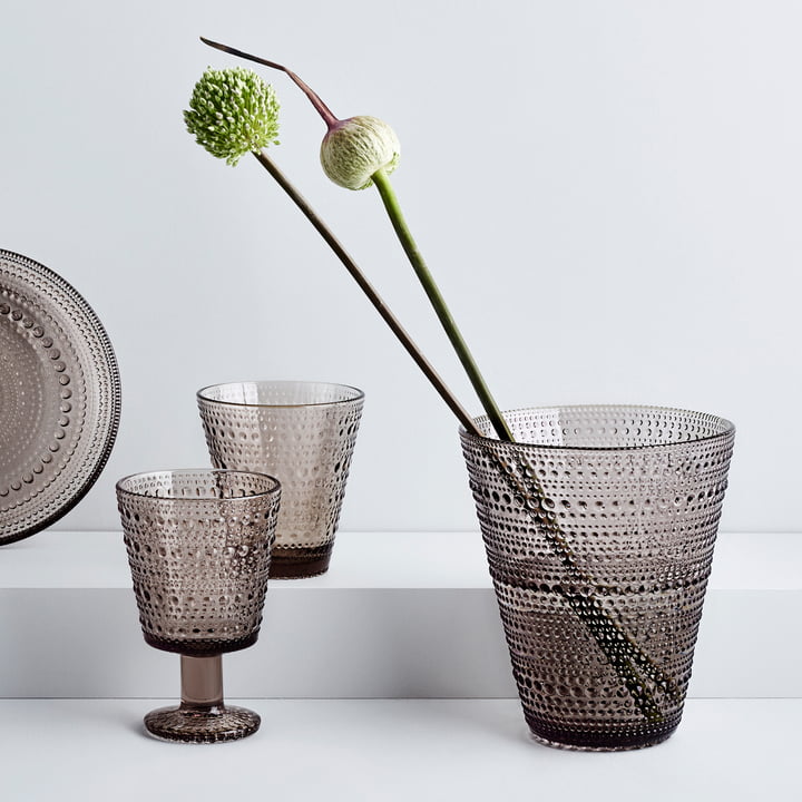 Kastehelmi Serie von Iittala in leinen