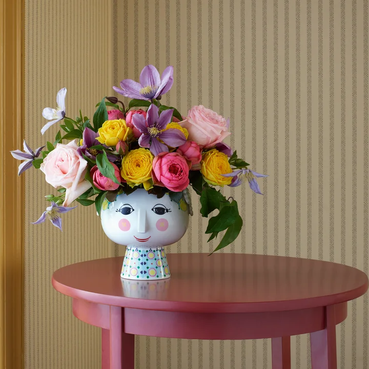 Übertopf mit Fuß Eva Ø 15,5 cm von Bjørn Wiinblad in mehrfarbig