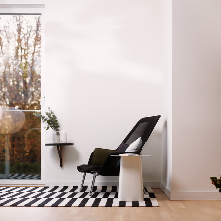 Vitra - Slow Chair & Ottoman, schwarz