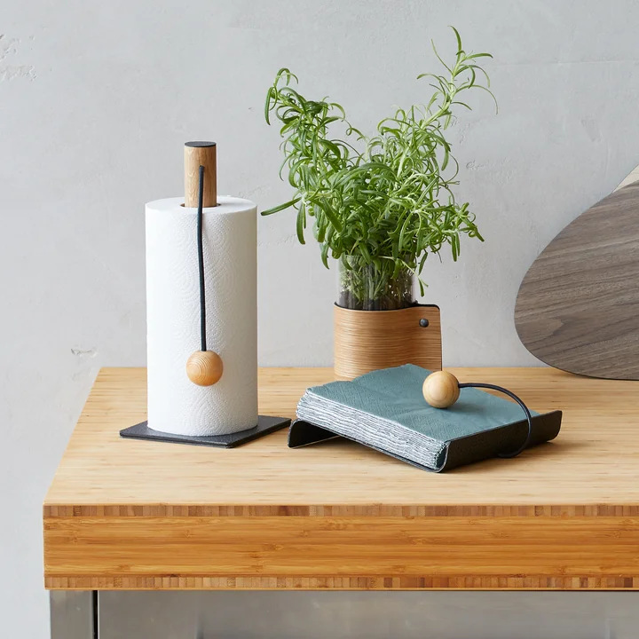 String Küchenrollenhalter 30 cm, Hippo anthrazitschwarz von Lind DNA