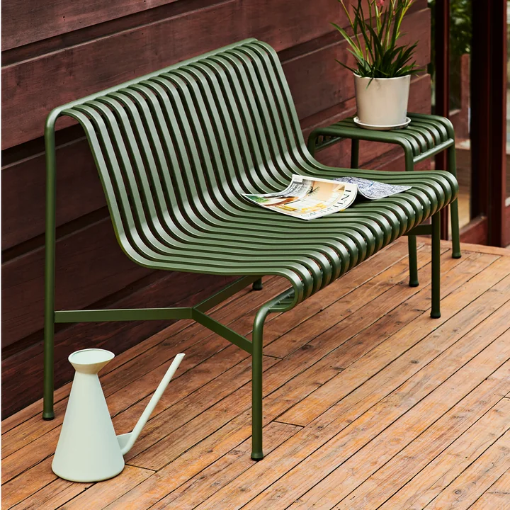 Palissade Dining Bench ohne Armlehnen von HAY in olive