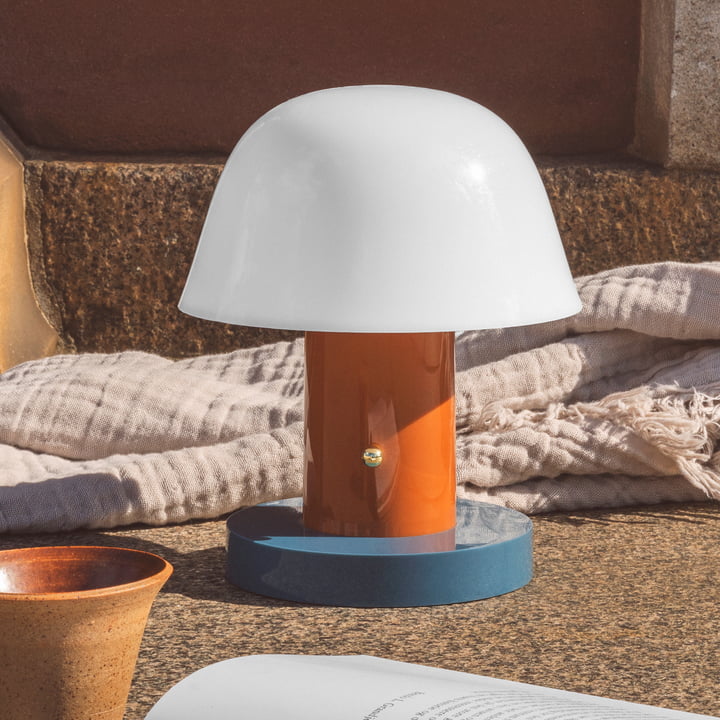 &Tradition - Setago JH27 Akku-Tischleuchte (LED), rust / thunder