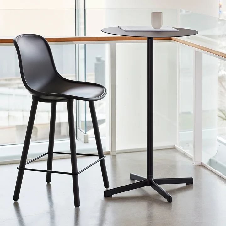 Neu12 Barhocker von HAY in soft black (Sitzhöhe: 65 cm)