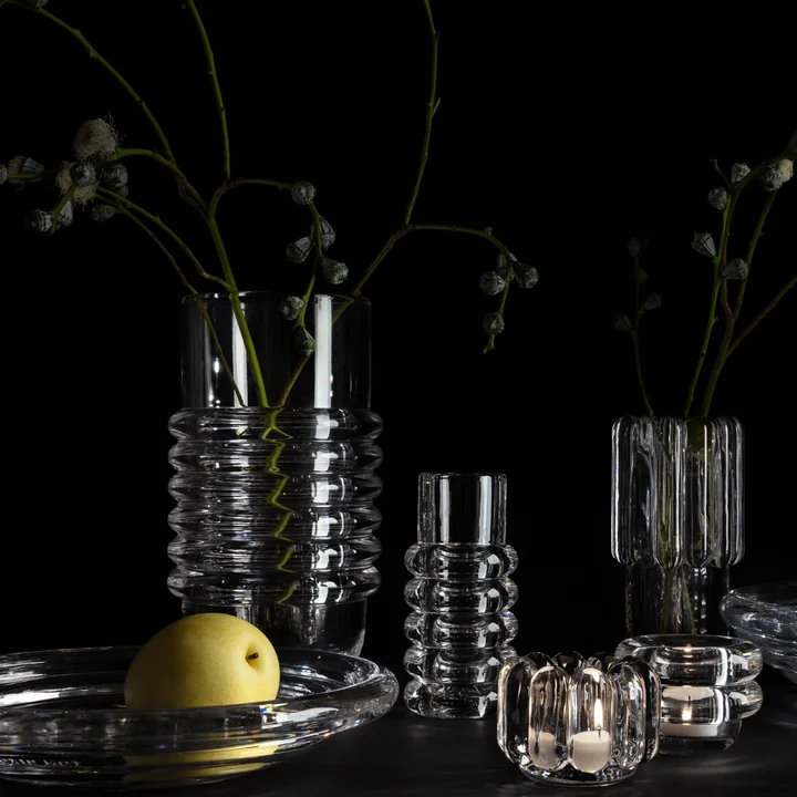 Massive Glas-Stücke von Tom Dixon: Die Press Serie