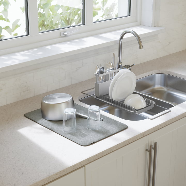 Umbra - Udry over the Sink Geschirrkorb & Trockenmatte in charcoal