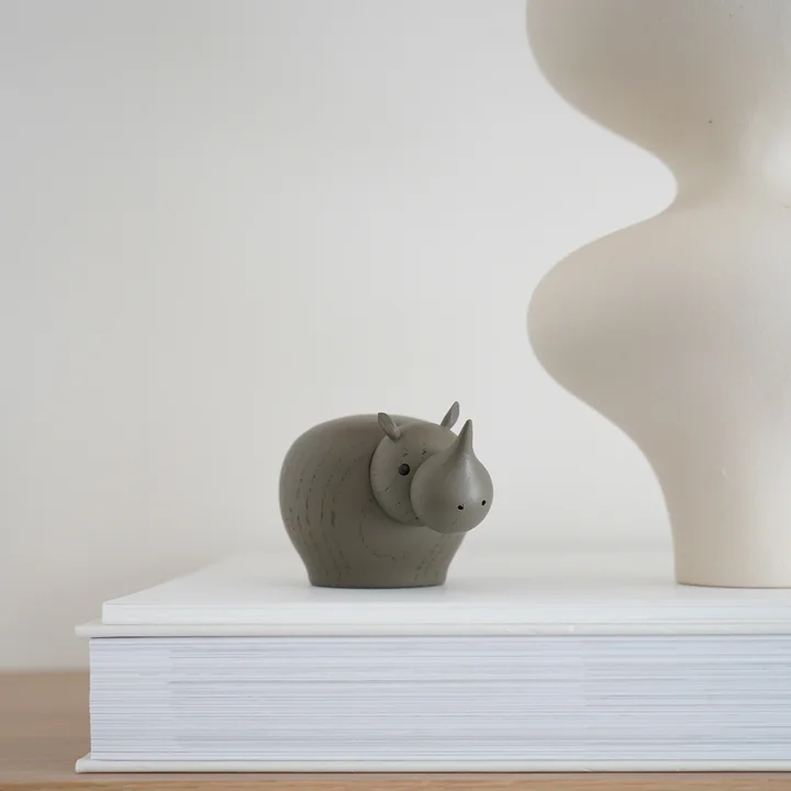 Rind Nashorn von Woud in der Farbe taupe