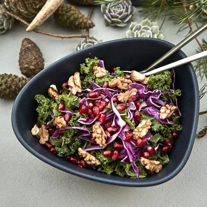 Curve Stoneware Schale M 0.8 l von Lind DNA in navy blue