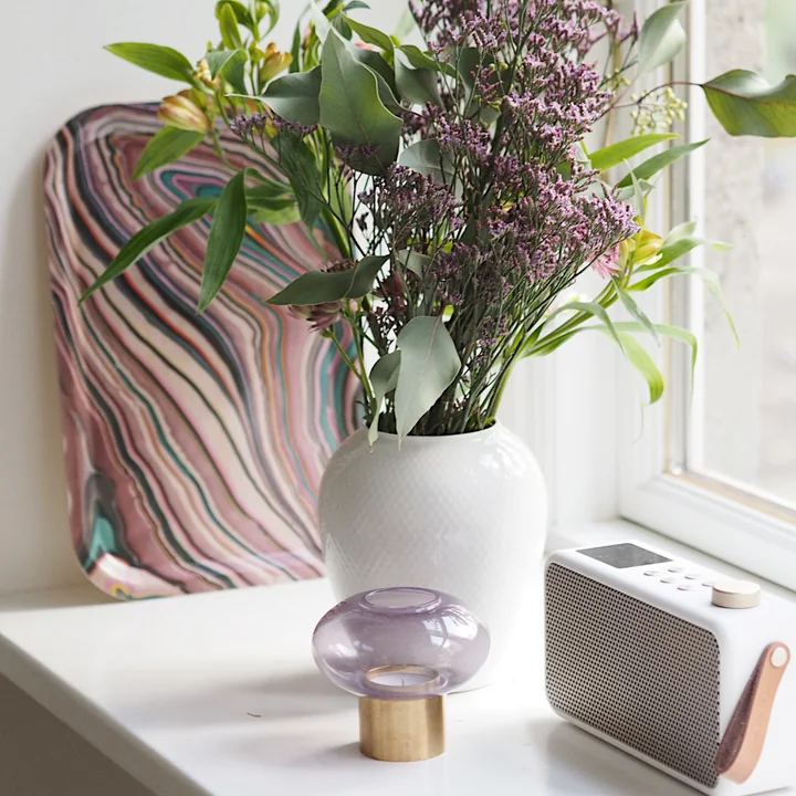 Der Mush Teelichthalter und das A Tribute to Wood Tray von applicata in Kombination