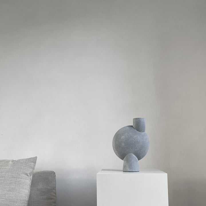 Sphere Vase Bubl Medio von 101 Copenhagen in hellgrau