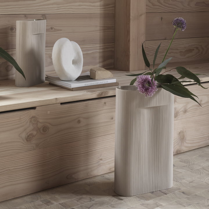 Ridge Vase von Muuto in beige