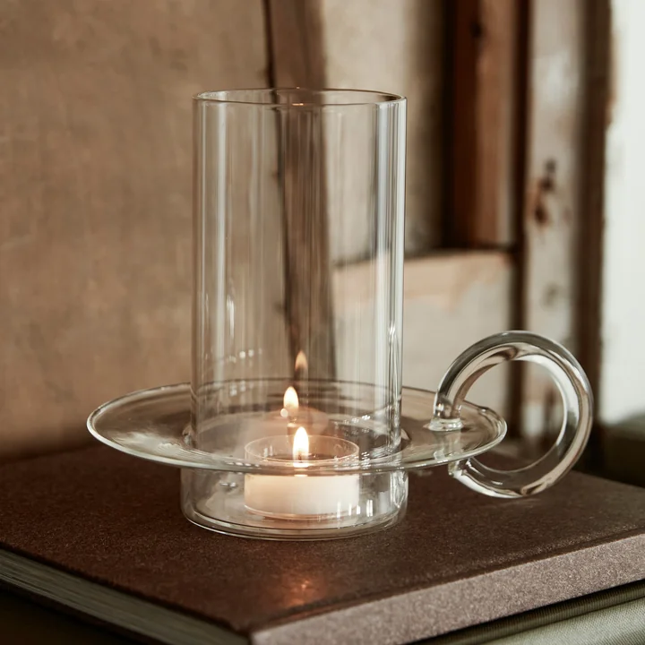 Luce Kerzenhalter Glas von Ferm Living in der klaren Ausführung