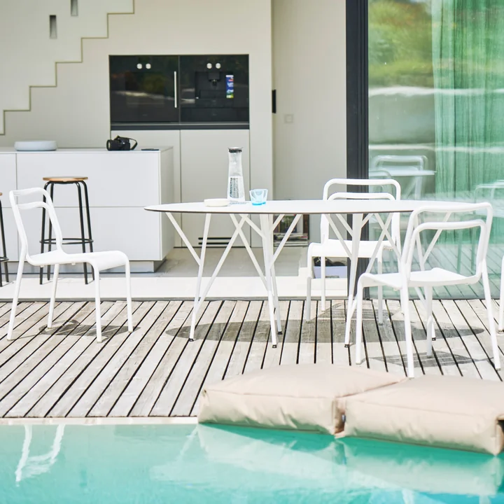 Live Outdoor Stuhl von Jan Kurtz in weiß