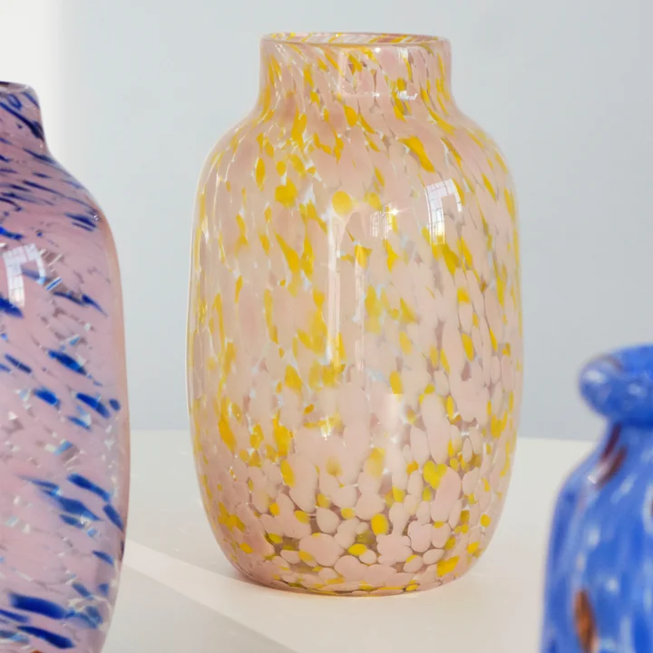 Splash Vase L, Ø 17,5 x H 27 cm, light pink and yellow von HAY