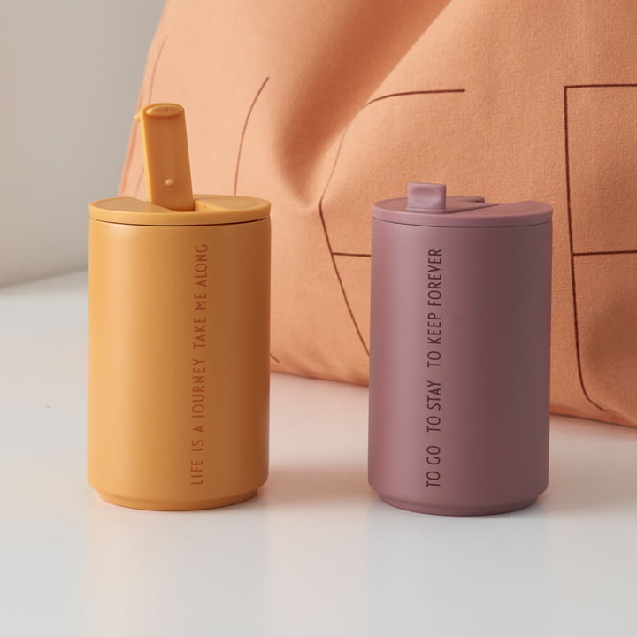 Thermo Cup 0.35 l, orange und ash rose von Design Letters