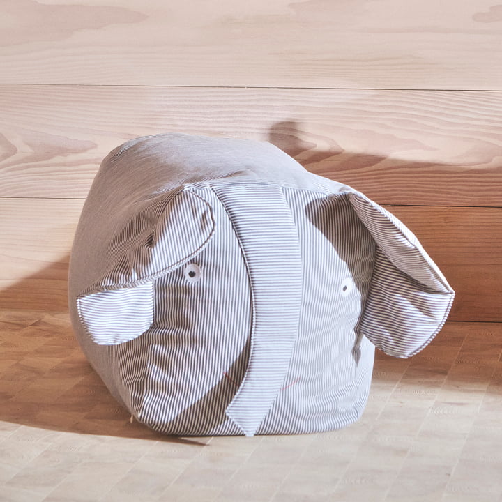 Tier Kinder Sitzsack Elephant Erik von OYOY in blau